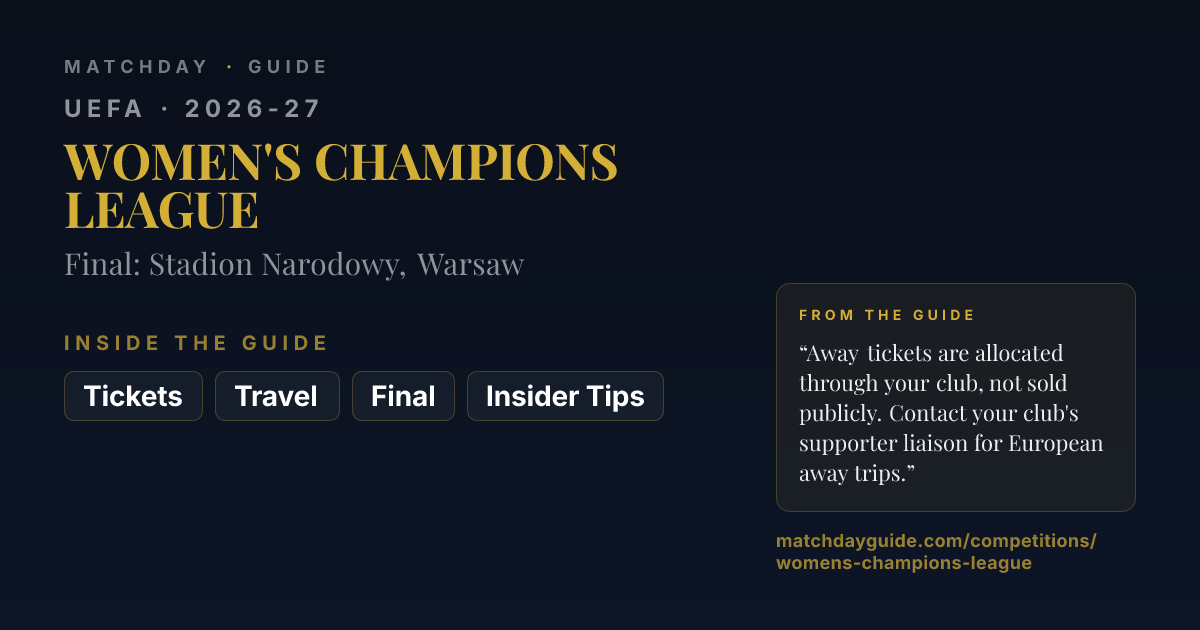 How to Buy UEFA Women's Champions League Tickets | Warsaw Final 2027